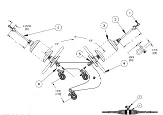 V-String Assembly - Angled Suspension, Tri-Bundle Conductor, 50K